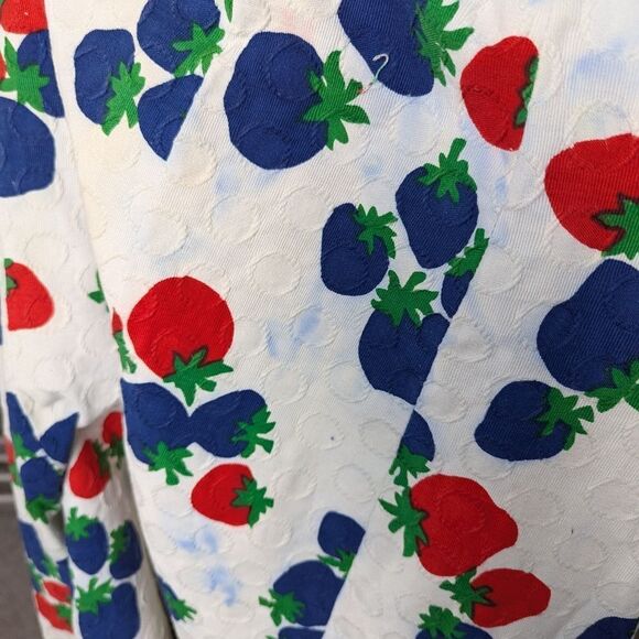 Hugh Garber Maxi dress 60s fruit print pockets sleeveless size 6 - Picture 9 of 12